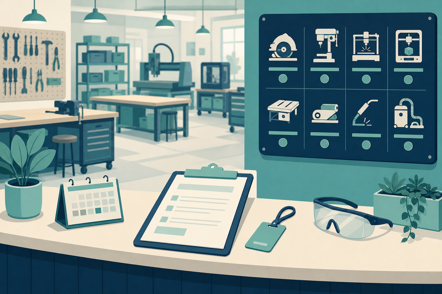 Professional illustration for Questions to Ask Before Joining a Makerspace