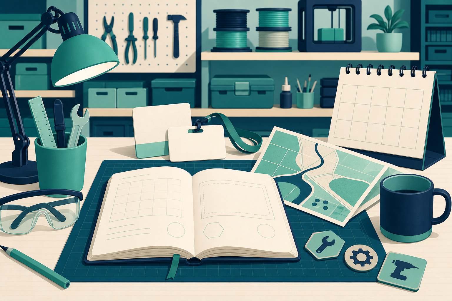 Professional illustration for Makerspace Guides